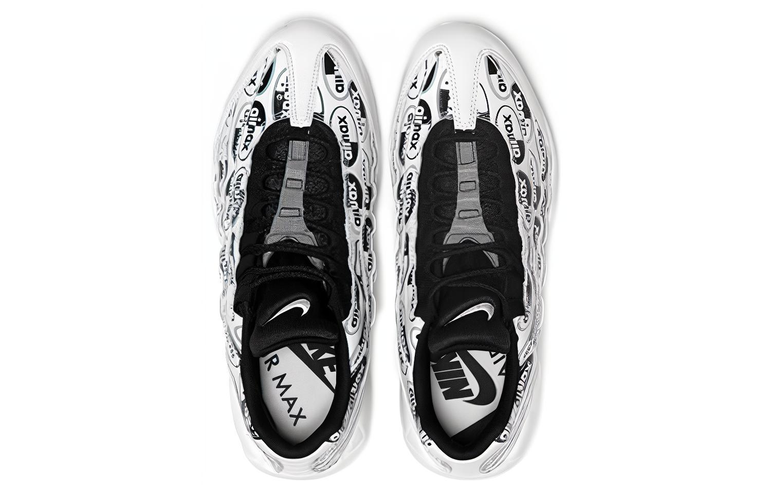 Мужские кроссовки Nike Air Max 95 Premium White Black (черно-белые) — Чёрный / белый — фото 5