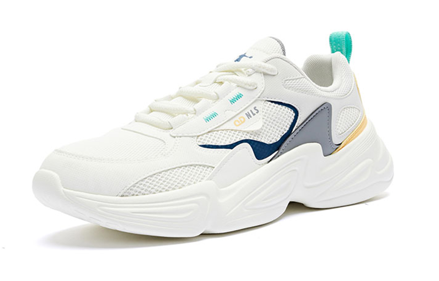 QIAODAN Cushioning Slip Resistant Low top Running Shoes Men’s White