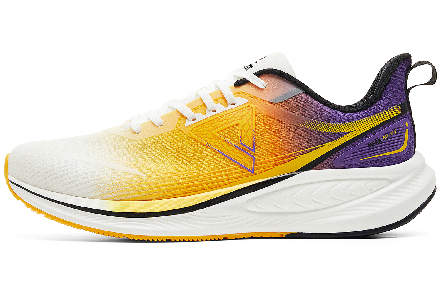 PEAK Running Shoes Men’s Low Top White Yellow Purple