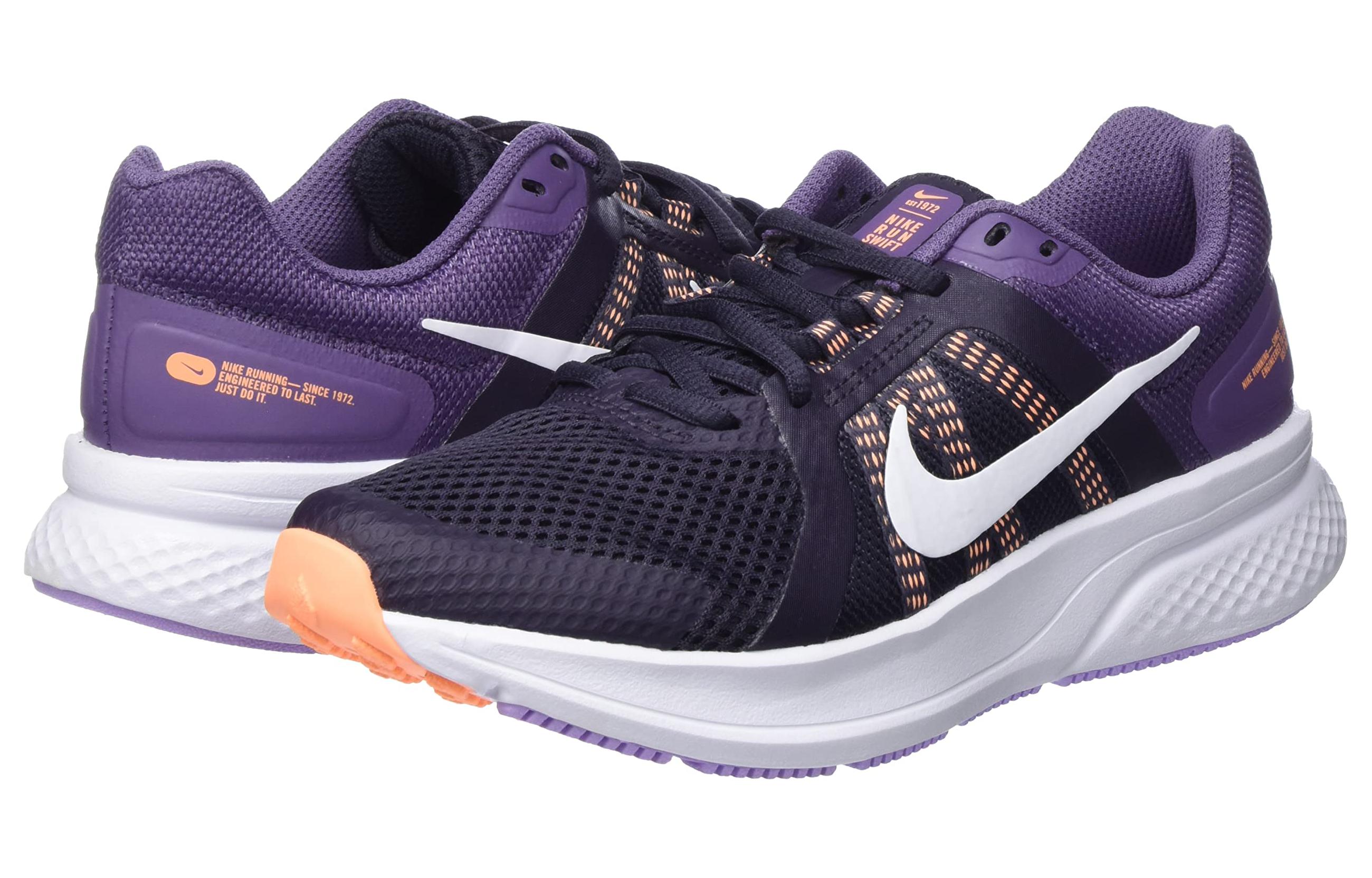 Nike Run Swift 2 Abrasion Resistant Breathable Abrasion Resistant Breathable Low top Running Shoes Women’s Purple White