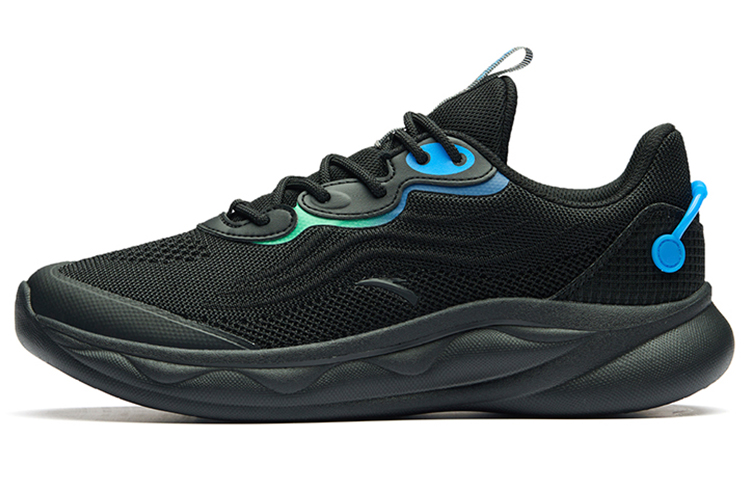Anta Comfortable Cushioning Breathable Lightweight Abrasion Resistant Slip Resistant Low top Running Shoes Men’s Black