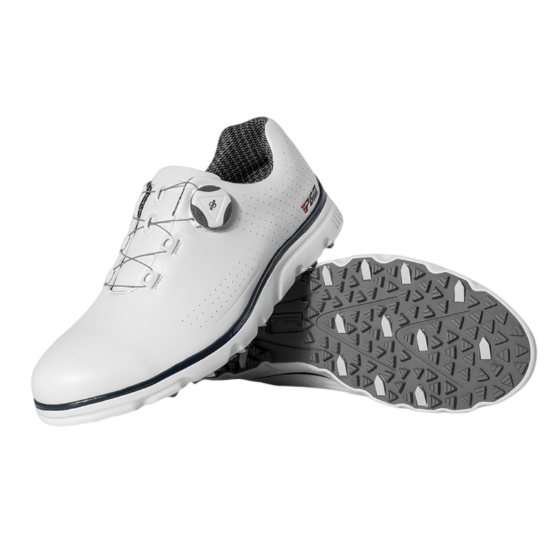PGM Slip Resistant Abrasion Resistant Low top Golf Shoes Men’s White Blue