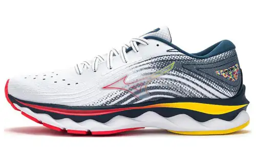 Mizuno Wave Sky 6 Wave Sky 6 Cushioning Slip Resistant Abrasion Resistant Low top Running Shoes Women's White Black