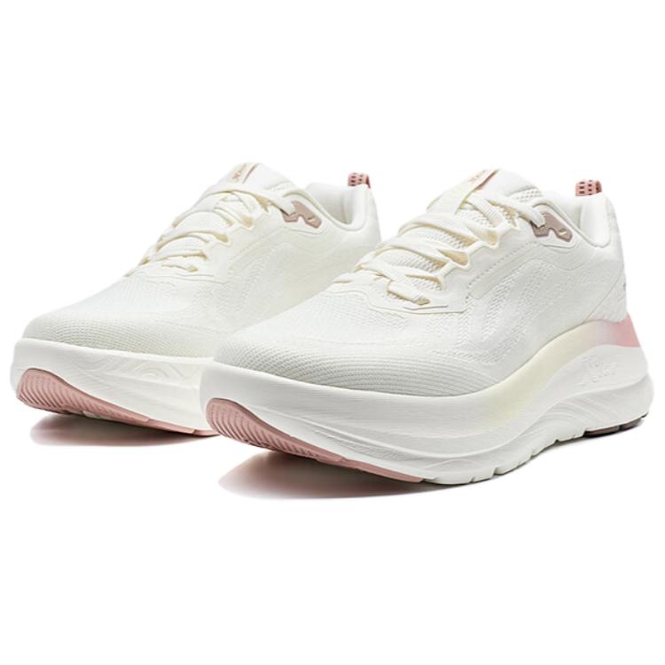 XTEP Slip Resistant And Abrasion Resistant Coverage Low top Casual Running Shoes Women’s White Pink