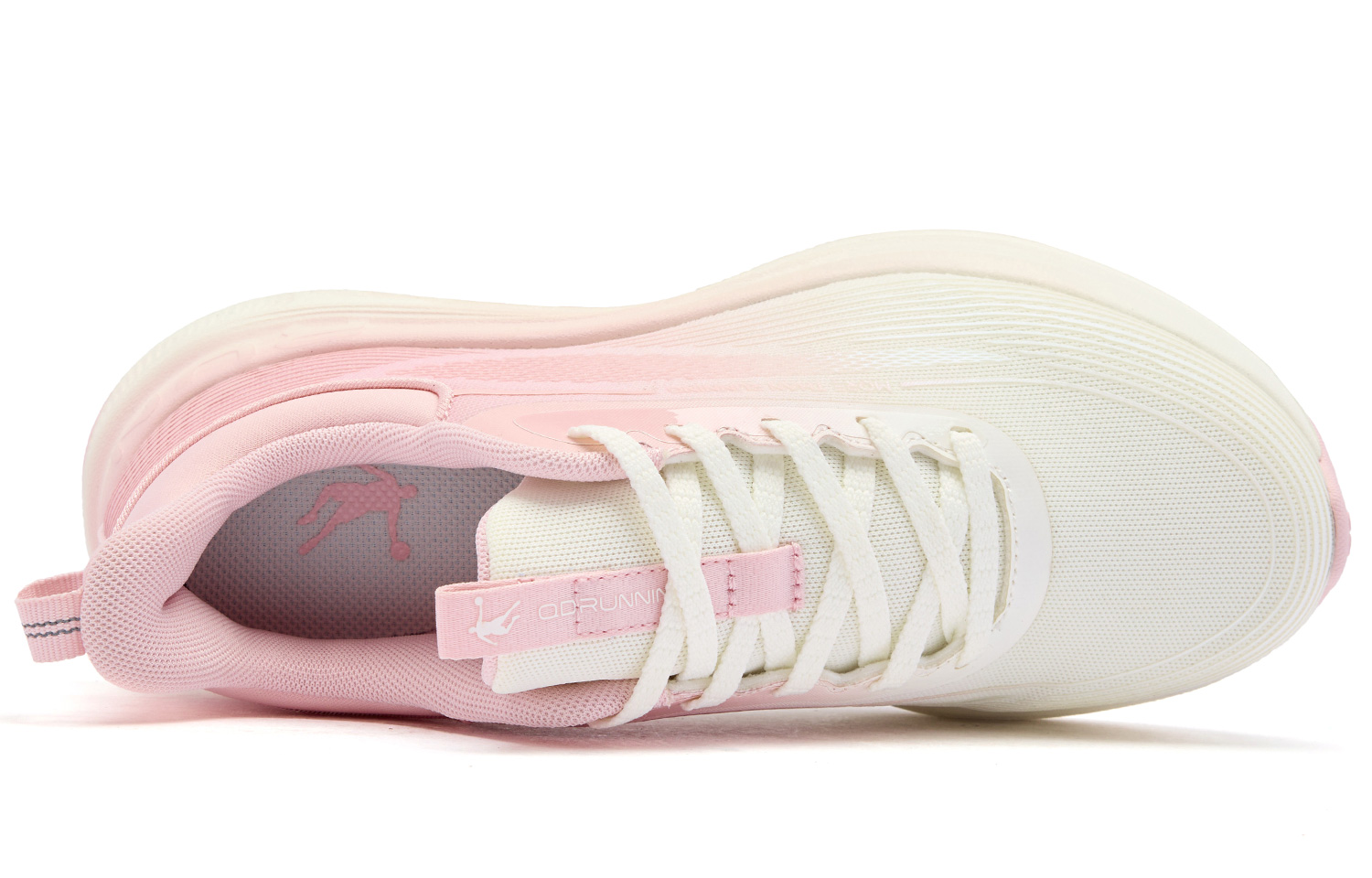 QIAODAN Yue Run Running Shoes Women’s Low Top Ivory/Frosted Pink