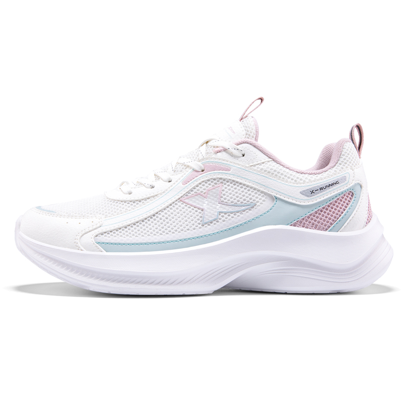 XTEP Abrasion Resistant Support Rebound Low top Casual Running Shoes Women’s White Green Pink