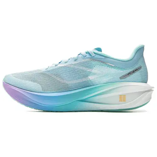 Li Ning Feidian 5 Challenger Low top Carbon Plate Running Shoes Men's Glacier Blue
