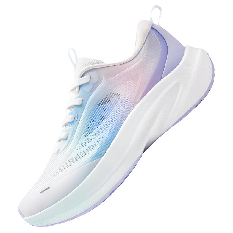 QIAODAN Cushioning Rebound Low top Casual Running Shoes Women’s White Blue Purple