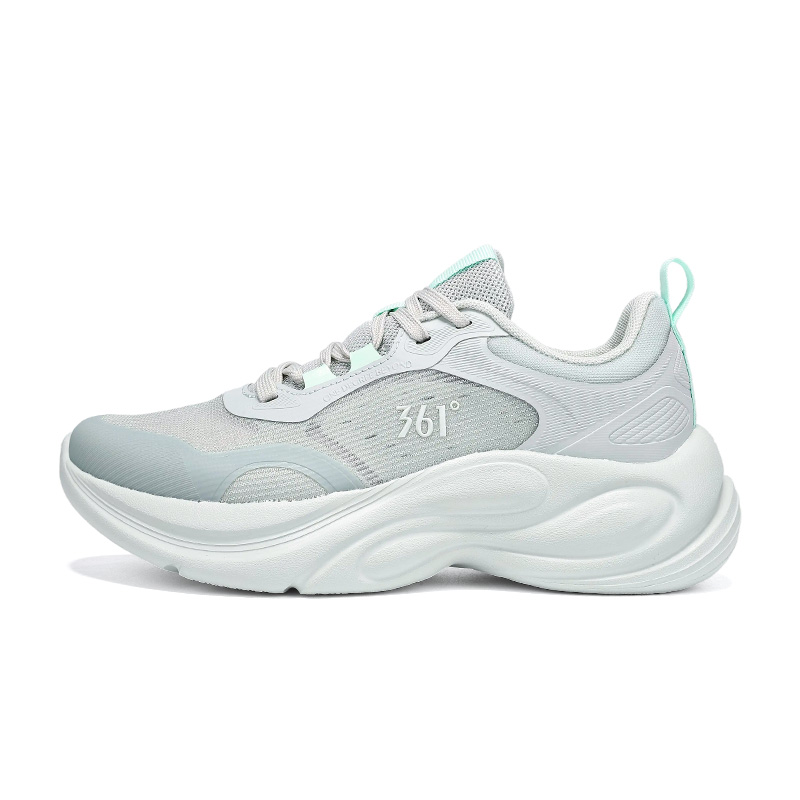 361° Cushioning Breathable Lightweight Low top Casual Running Shoes Women’s Mint Gray Green Eggshell Green