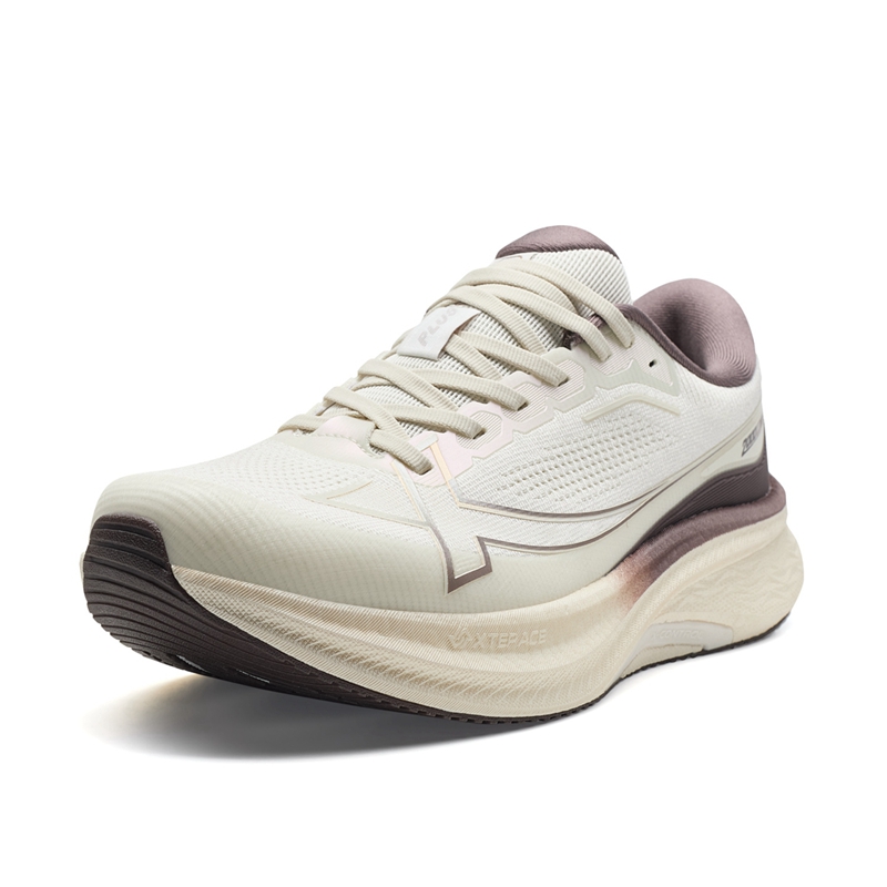 XTEP 2000km PLUS Low top Training Sprint City Commuting Running Shoes Men’s Residual White Gray Cool Tea Brown