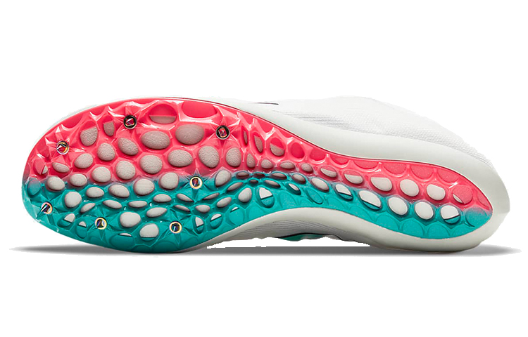 Мужские кроссовки Nike Zoom 400 (бело-красно-зеленые) — фото 6