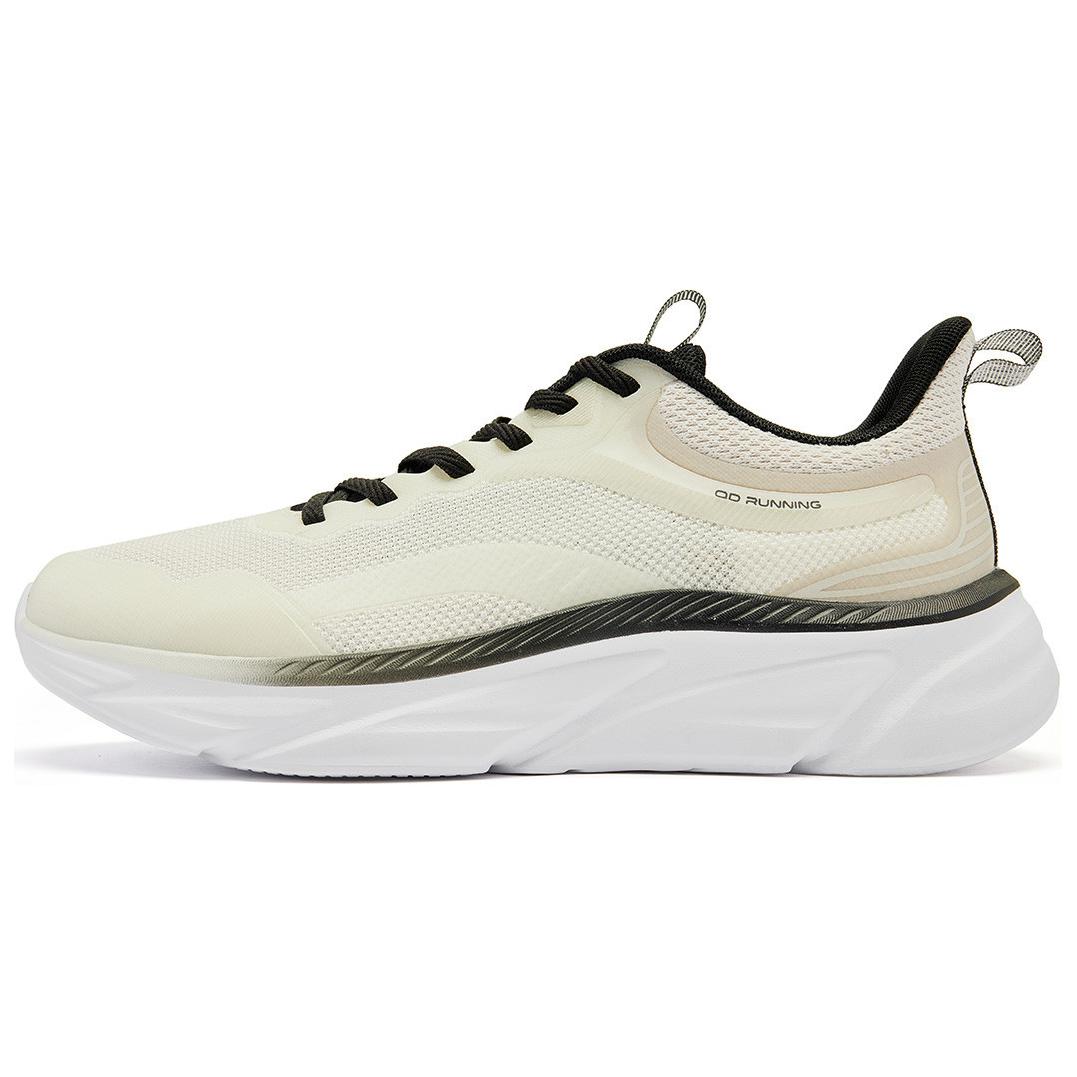 QIAODAN Cushioning Slip Resistant Cushioning Slip Resistant Low top Casual Running Shoes Men’s Beige Black