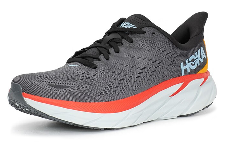 HOKA ONE ONE Clifton 8 Anthracite Castlerock Red