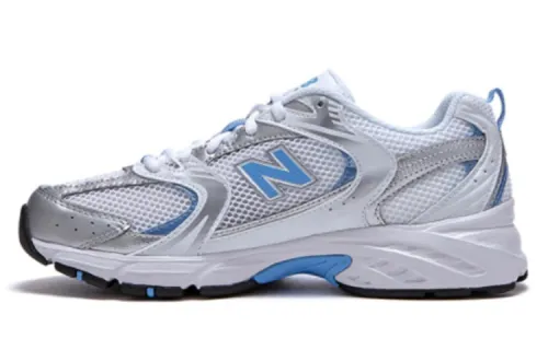 New Balance NB 530 retro classic low-top marathon running shoes for men and women, white and blue