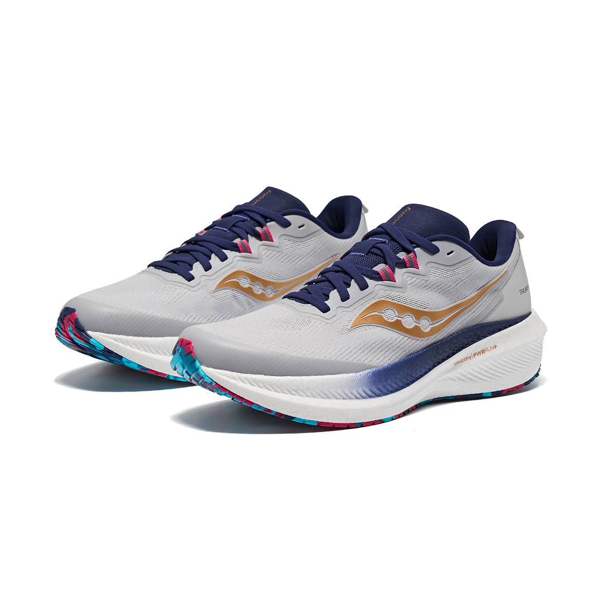 Saucony Triumph Victory 21 Slip Resistant Abrasion Resistant Low top Casual Running Shoes Unisex Gray Color