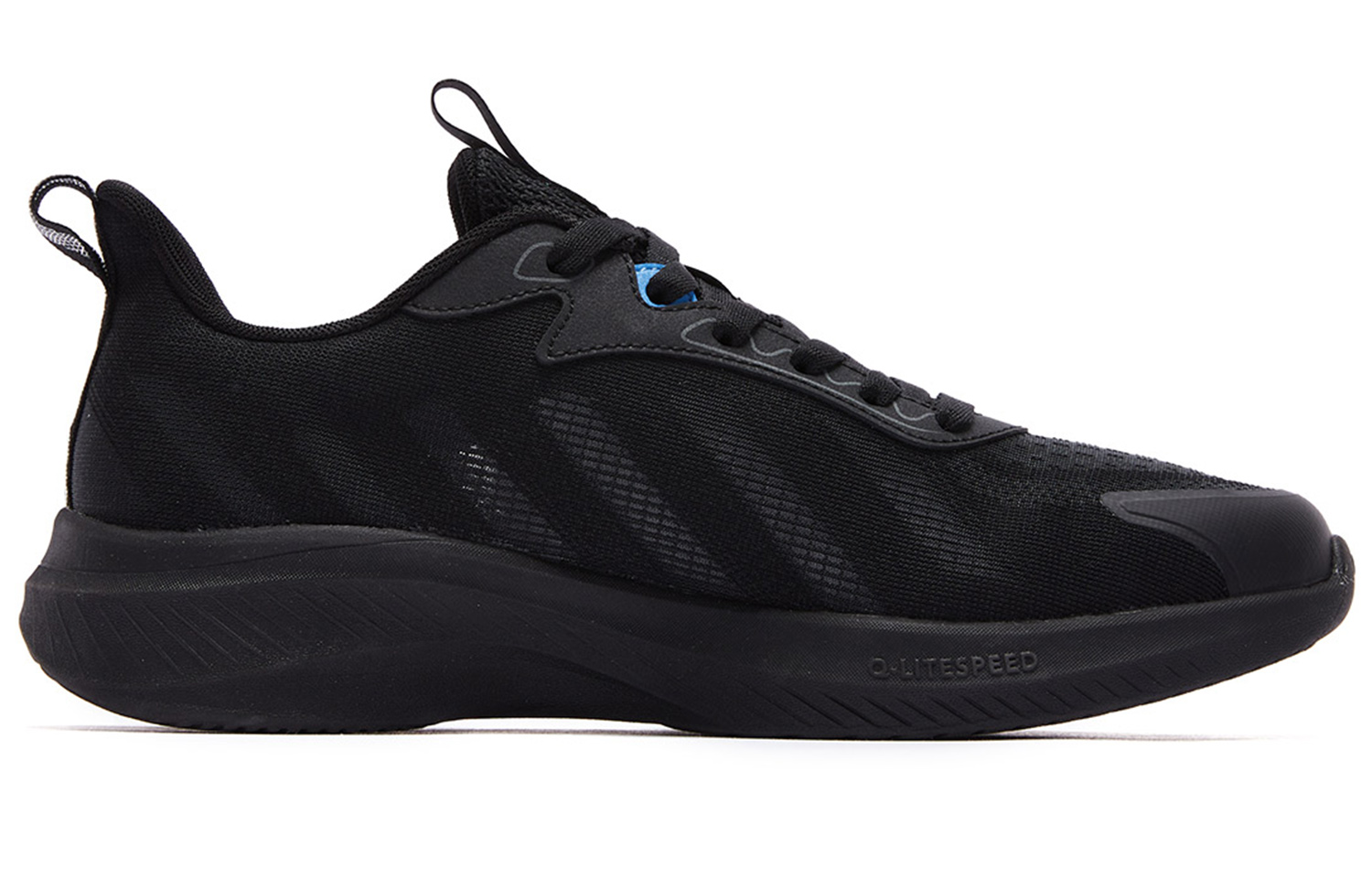QIAODAN Cushioning Slip Resistant, Abrasion Resistant, Lightweight Low top Running Shoes Men’s Black Teal