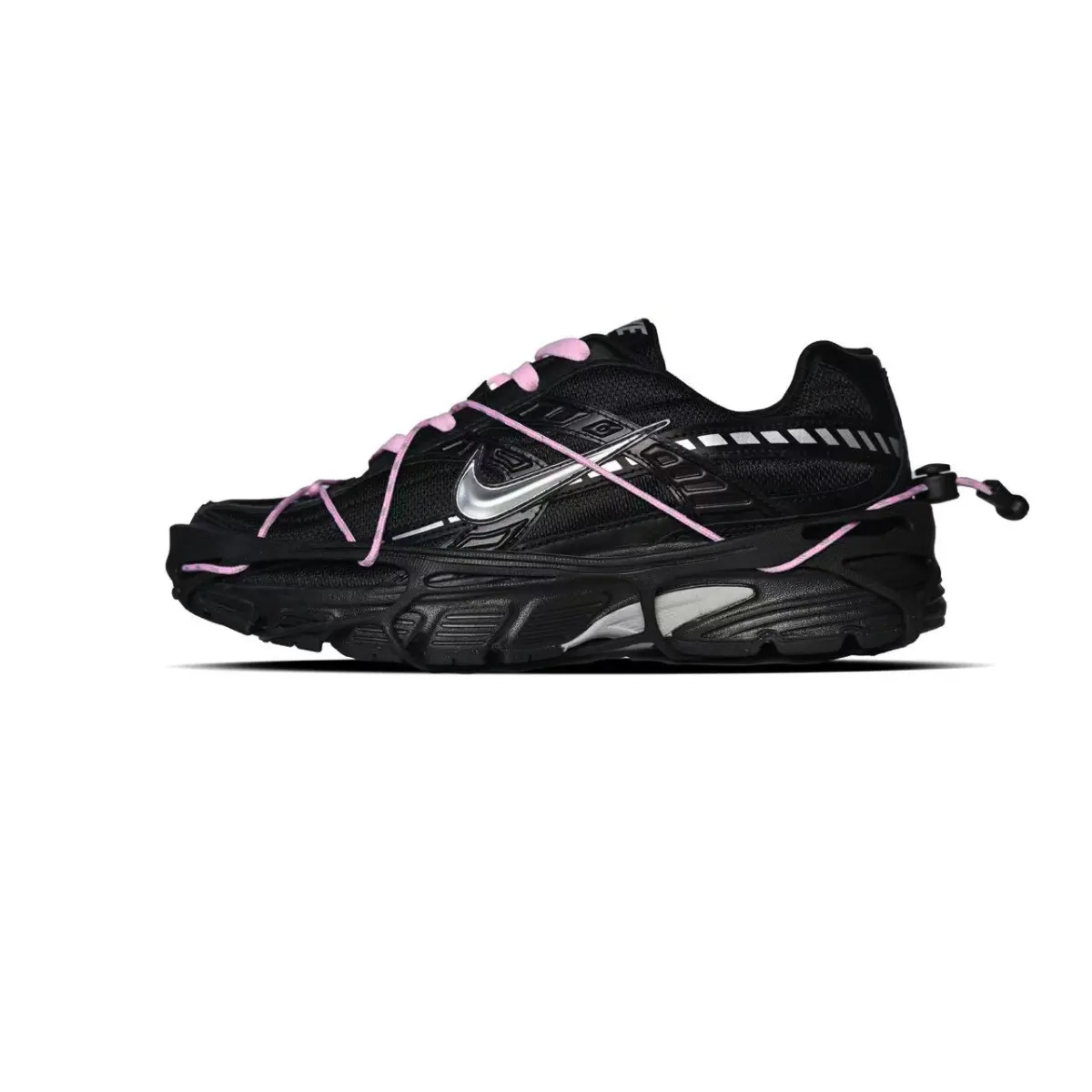 Nike Initiator Cushioning Slip Resistant Abrasion Resistant Breathable Low top Running Shoes Men's Black Pink