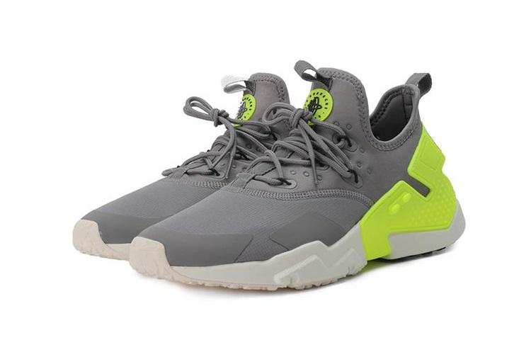 Кроссовки Nike Air Huarache (серо-зеленые) — Серый / зелёный — фото 4