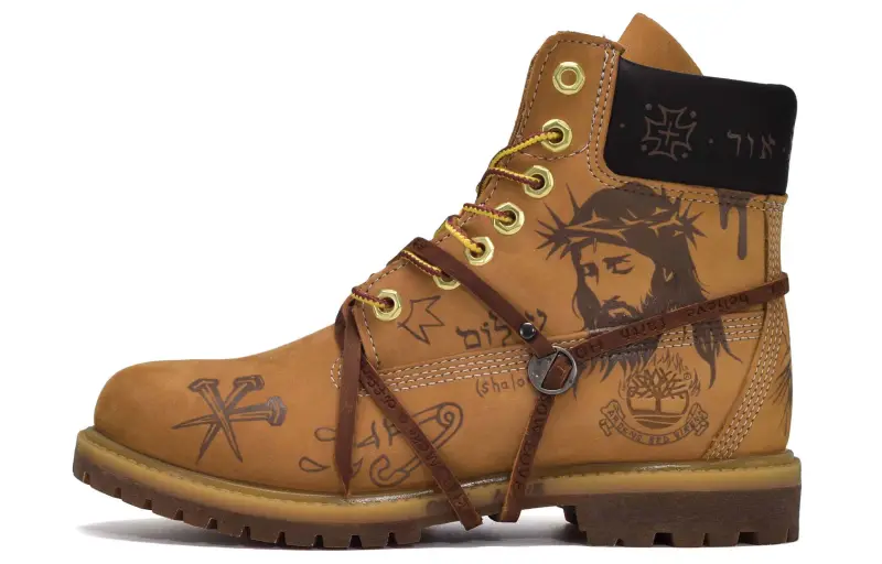 Timberland PREMIUM Slip Resistant Abrasion Resistant Short Outdoor Boots Men's Brown Yellow