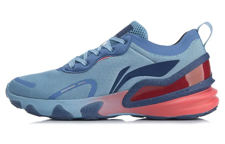 Li Ning Arashi Plus Cushioning Low top Running Shoes Unisex Blue Red