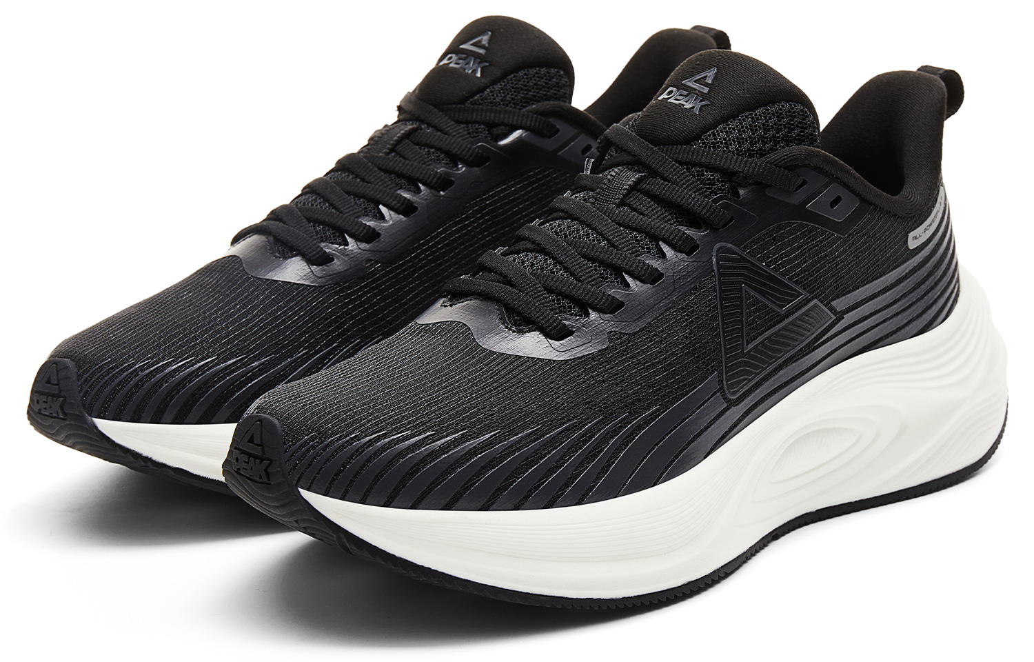 PEAK Cushioning Abrasion Resistant Lightweight Slip Resistant Low top Running Shoes Women’s Black Ivory