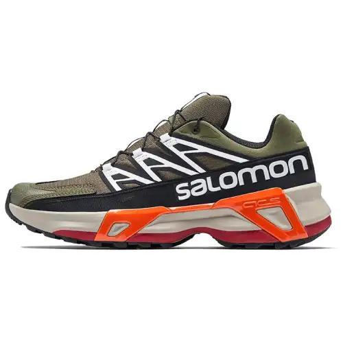 SALOMON XT STREET Outdoor Cushioning Slip Resistant Abrasion Resistant Low top Running Shoes Unisex Dark Olive Green