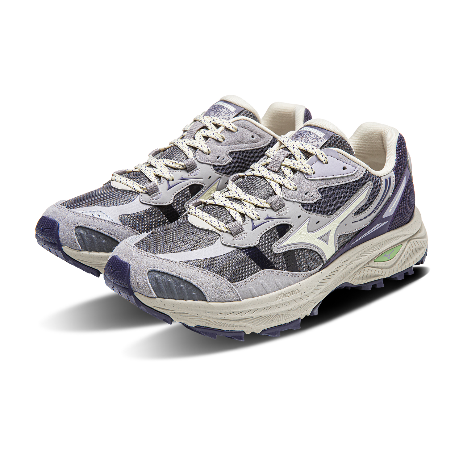 Mizuno Racer ADV Low top Lightweight EVA Material Casual Trail Running Shoes Unisex Purple Mist Spirit
