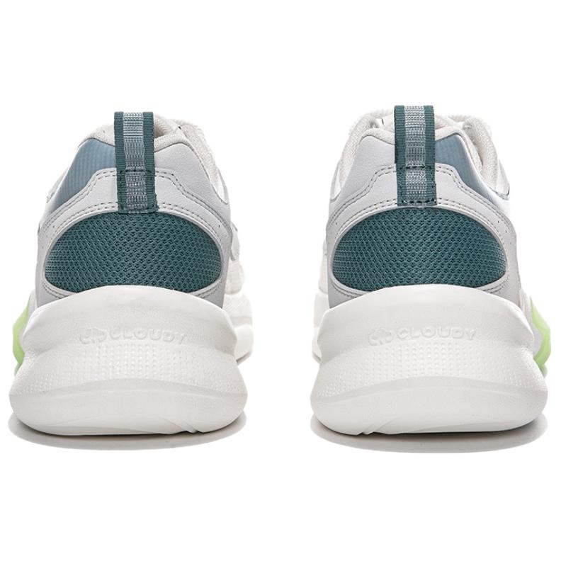 Erke Slip Resistant Abrasion Resistant Low top Training Running Shoes Unisex White Blue Green