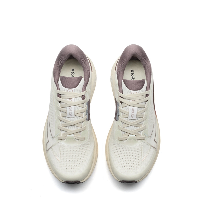 XTEP 2000km PLUS Low top Training Sprint City Commuting Running Shoes Men’s Residual White Gray Cool Tea Brown