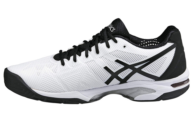 ASICS Gel Solution Speed 3 Comfortable Fabric Abrasion Resistant Breathable Low top Running Shoes Men's White Black