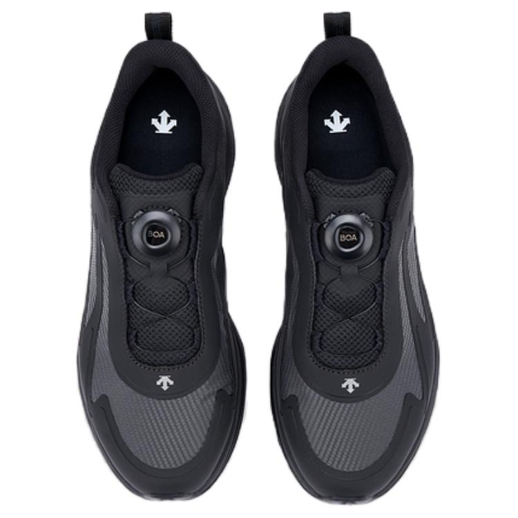 DESCENTE RUNNING Cushioning Abrasion Resistant Low top Running Shoes Unisex Black