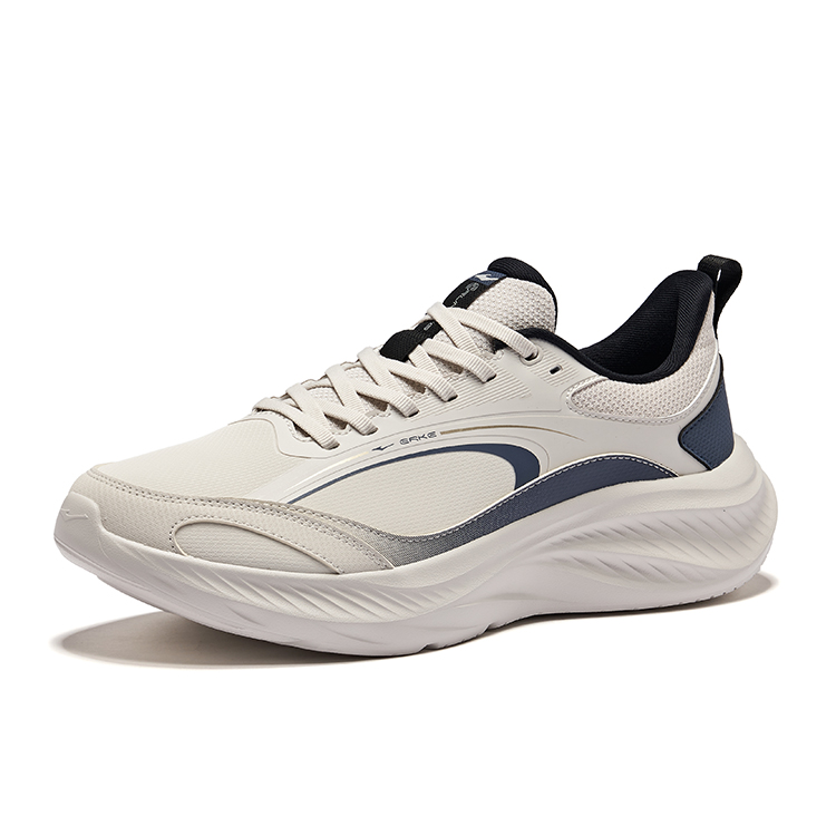 Erke Cushioning Rebound Cushioning Rebound Low top Casual Running Shoes Men’s Wild Gray Ink Blue