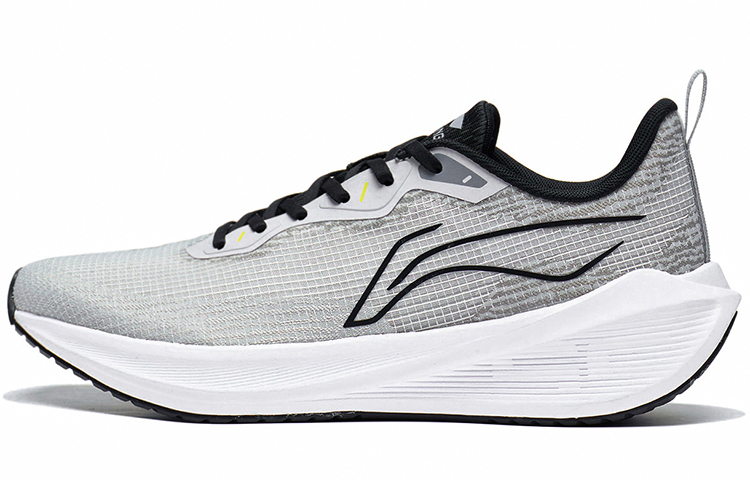 Li Ning Wuyue Cushioning Slip Resistant Abrasion Resistant Breathable Low top Casual Running Shoes Men's Shark Gray