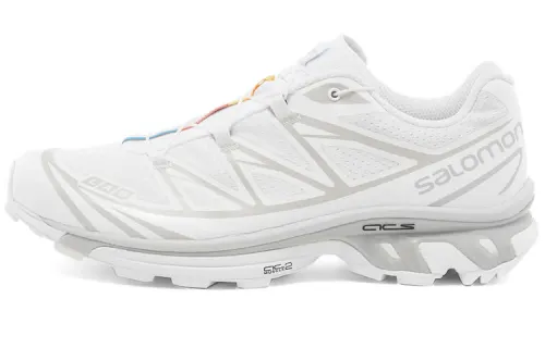 SALOMON XT 6 Sports Cushioning Slip Resistant Abrasion Resistant Low top Running Shoes Unisex White