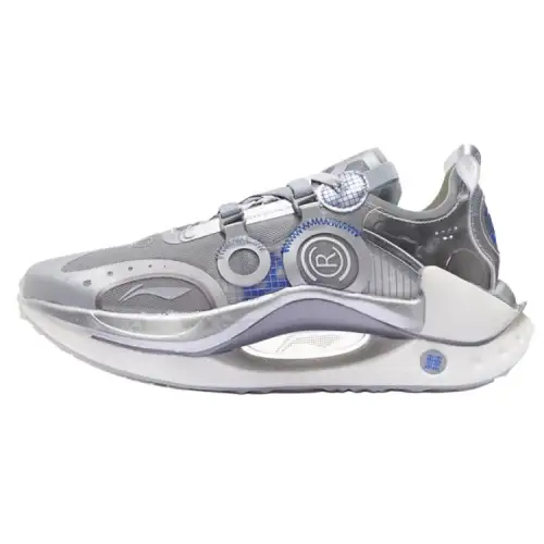 Li Ning Shadow CRC Fashion Trend Slip Resistant Abrasion Resistant Low top Casual Running Shoes Women's Silver