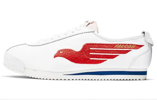 Nike Cortez Peregrine Falcon Shoes and Dog Sports Leather Non-Slip Lightweight Low Top Marathon Running Shoes Men and Women Similar Style White Red Blue