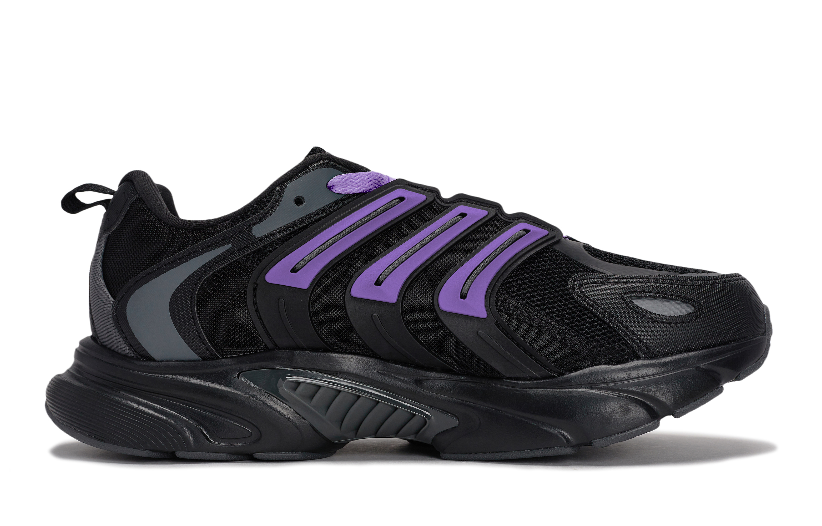 Adidas CLIMACOOL BOUNCE Slip Resistant Abrasion Resistant Low top Running Shoes Unisex Black Purple