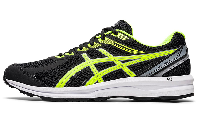 Asics Gel Braid Low top Running Shoes Men's Black Yellow