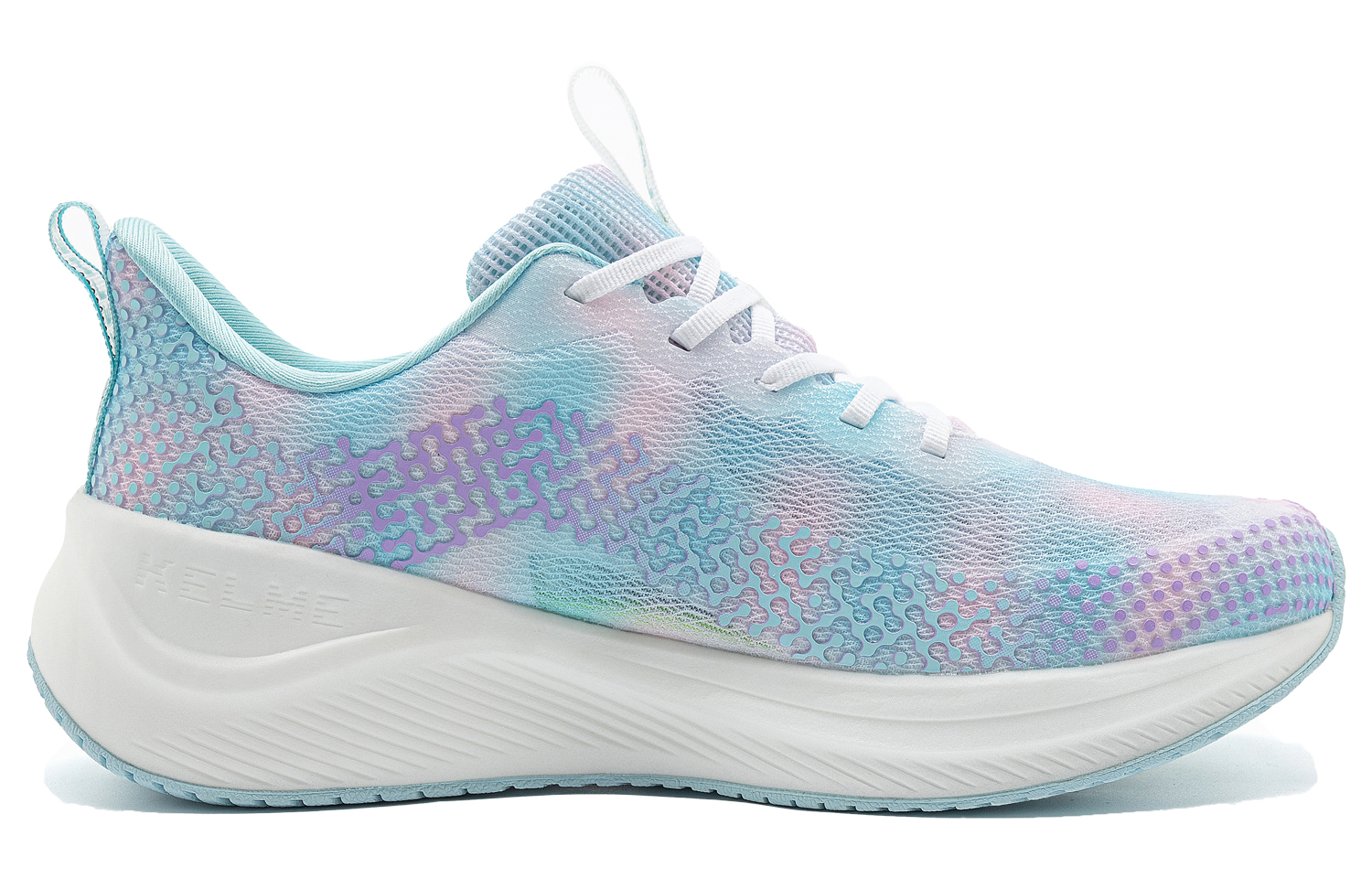KELME Round Tip Mesh Cushioning Slip Resistant Breathable Lightweight Low top Casual Running Shoes Unisex