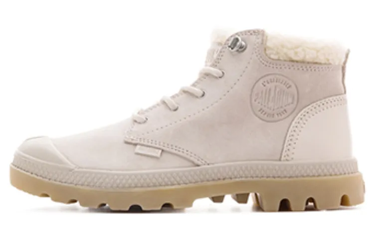 Palladium Pampa Short Combat Boots Women's Beige