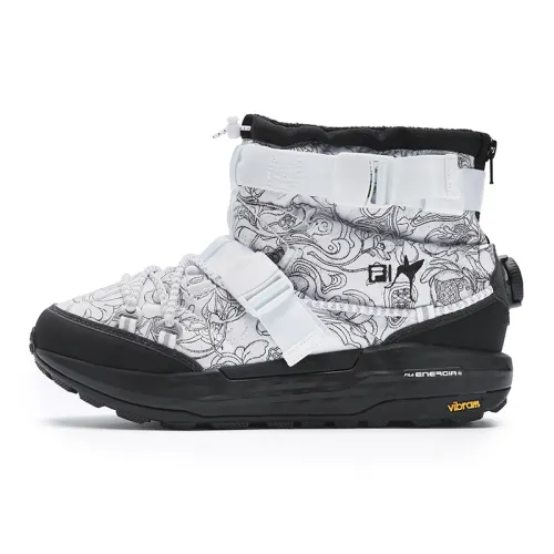 James Jean x FILA BOA EXPLORER 2 Abrasion Resistant Abrasion Resistant Fashion Short Outdoor Boots Men's White Black
