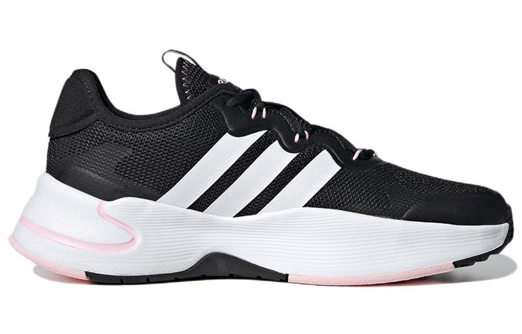 Женские кроссовки adidas neo Roamer (черно-бело-розовые) — Чёрный / белый / розовый — фото 2