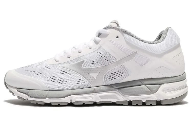 Mizuno Synchro Mx 2 Abrasion Resistant Low top Running Shoes Men's White Silver