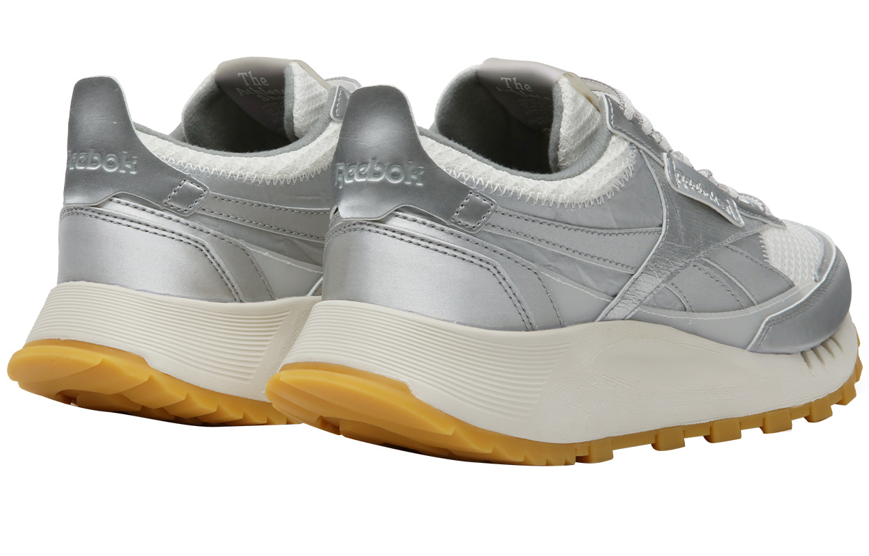 Reebok Abrasion Resistant Low top Casual Running Shoes Unisex Silver Gray