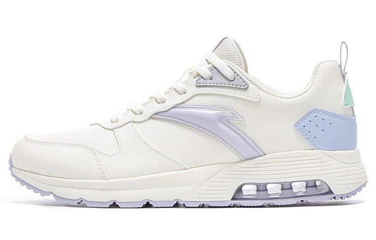 Anta Life Collection Air Cushion Slip Resistant Abrasion Resistant Low top Sports Casual Shoes Women's White Purple