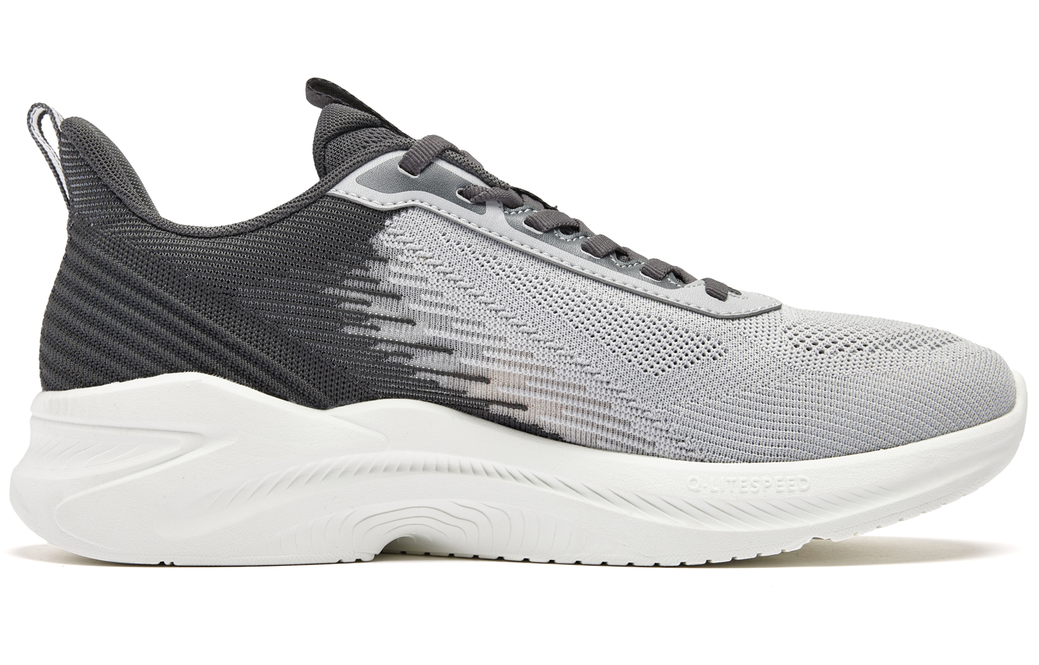 QIAODAN Cushioning Abrasion Resistant Cushioning, Wear Resistant Low top Running Shoes Men’s Gray