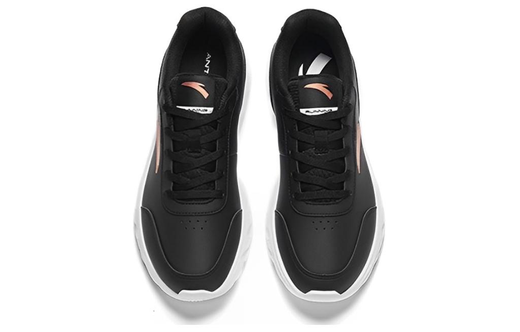 Anta Running Collection Comfortable Wear resistant And Waterproof Low top Casual Running Shoes Women’s Black White
