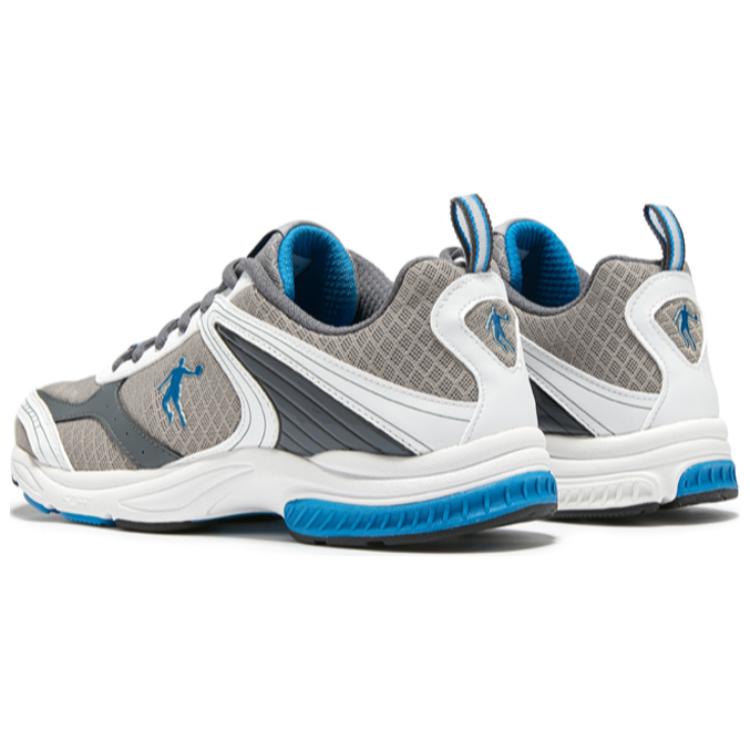 QIAODAN Abrasion Resistant Abrasion Resistant Low top Running Shoes Men’s White Gray
