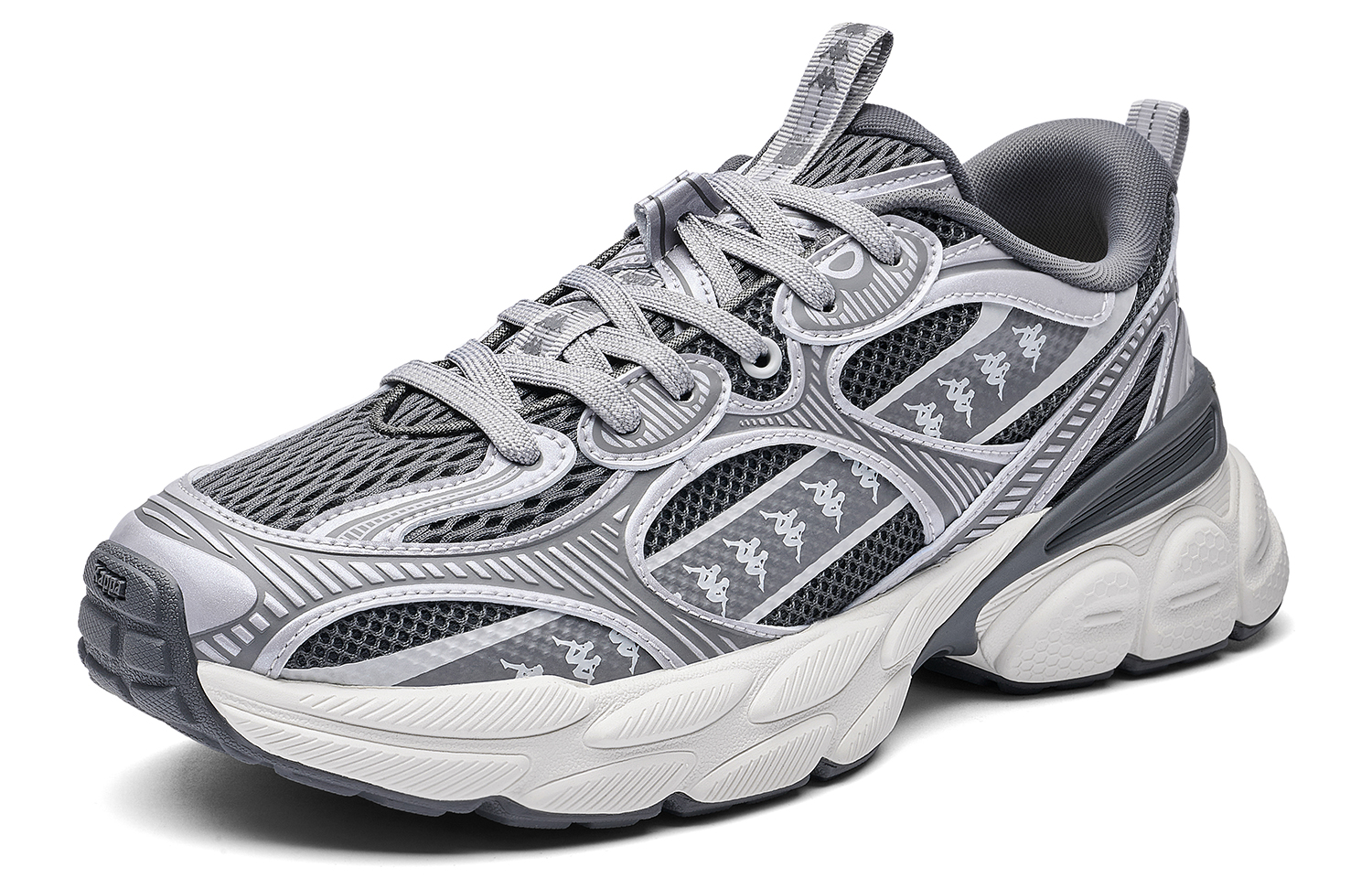Kappa Slip Resistant Abrasion Resistant Low top Running Shoes Unisex Gray