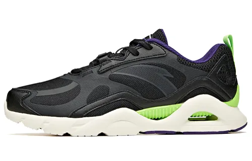 Anta Running Collection Casual Low top Running Shoes Men's Black Green Purple